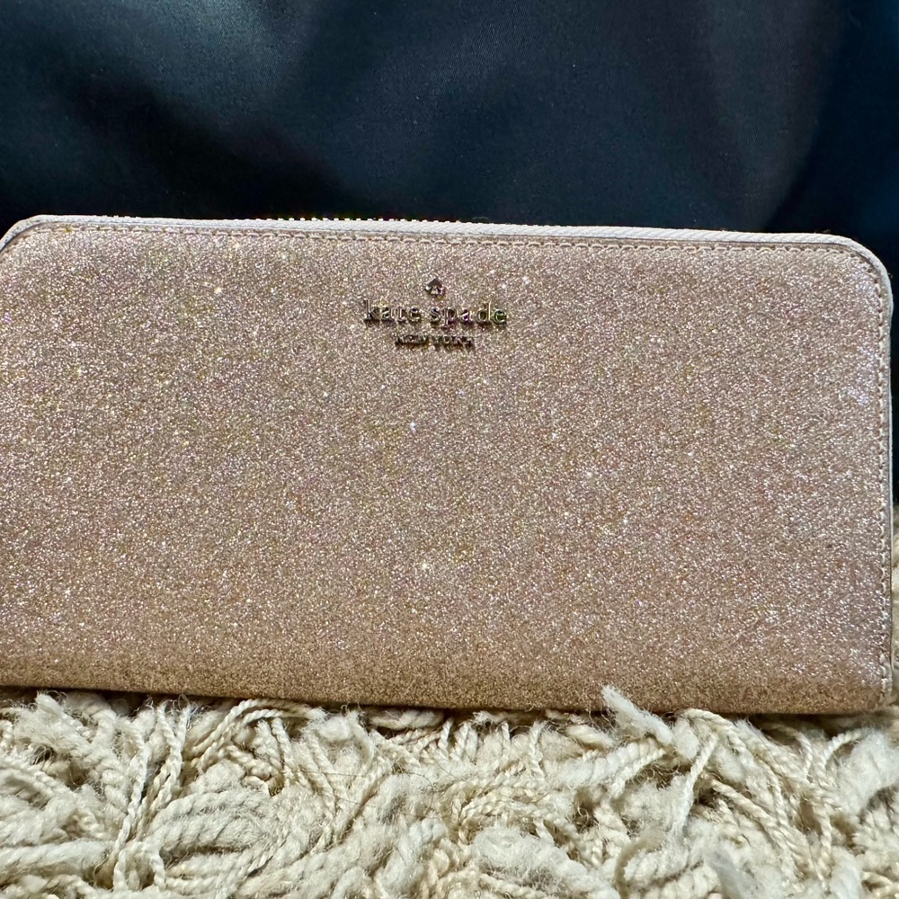 Kate Spade Gold Glitter Wallet
